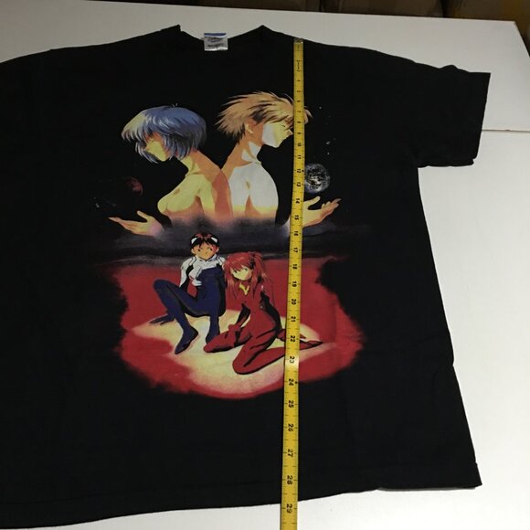 Neon Genesis Evangelion T-Shirt Large (Tag XL) Black Single Stitch Modern - Picture 5 of 5